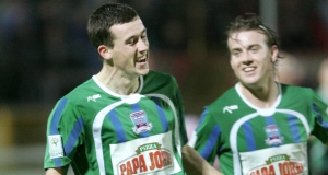 Galway Uniteds Aaron Green celebrates his goal Galway Uniteds Aaron Green celebrates his goal