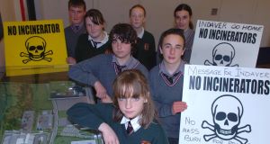 Pupils from Colaiste Muire, Cobh protest against the Indaver incinerator in 2009