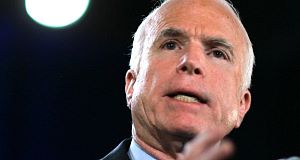 Republican presidential candidate John McCain said that as president he would not send American military forces into the conflict in Georgia, the former Soviet republic invaded by Russia late last week.