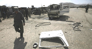 A roadside bomb hit a convoy carrying the mayor of a key city in southern Afghanistan, killing a passer-by, while the US coalition and Afghan special forces killed five militants in the same region. A roadside bomb hit a convoy carrying the mayor of a key city in southern Afghanistan, killing a passer-by, while the US coalition and Afghan special forces killed five militants in the same region.