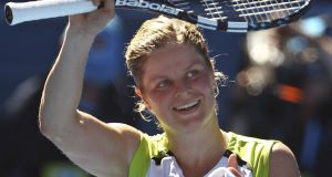 Kim Clijsters celebrates after defeating Caroline Wozniacki of Denmark today. Kim Clijsters celebrates after defeating Caroline Wozniacki of Denmark today.
