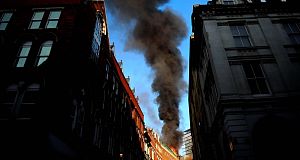 A large fire broke out in a historic area of central London today.