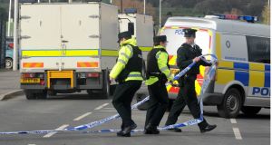 Police seal off the scene at Highfield Close in Omagh this evening. Picture: Alan Lewis / Photopress Belfast Police seal off the scene at Highfield Close in Omagh this evening. Picture: Alan Lewis / Photopress Belfast