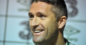 Robbie Keane at a press conference in Tallinn yesterday. Picture: SPORTSFILE Robbie Keane at a press conference in Tallinn yesterday. Picture: SPORTSFILE