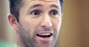 Robbie Keane speaking at a press conference today in the Renaissance Monarch Hotel, Moscow. Picture: INPHO.