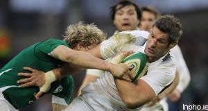 Shaw tackled by Irelands Andrew Trimble. Picture: INPHO Shaw tackled by Irelands Andrew Trimble. Picture: INPHO