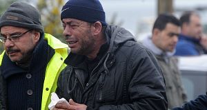 A distraught Mohammad, the father of Egyptian Fisherman Saied Ali Eldin, whose body was recovered in Glandore Harbour today. Pic: Des Barry A distraught Mohammad, the father of Egyptian Fisherman Saied Ali Eldin, whose body was recovered in Glandore Harbour today. Pic: Des Barry
