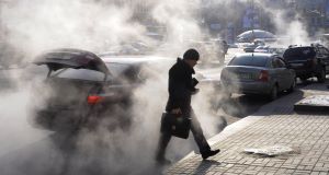A pedestrian in the Ukrainian capital Kiev A pedestrian in the Ukrainian capital Kiev