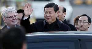 Xi Jinping arrives at Shannon Airport. Pic. Brian Arthur/ Press 22 Xi Jinping arrives at Shannon Airport. Pic. Brian Arthur/ Press 22